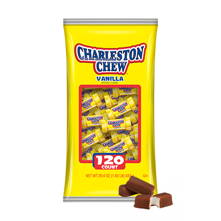 Charleston Chew Vanilla Covered Chocolate Wrapped (120 Pieces Per Bag)