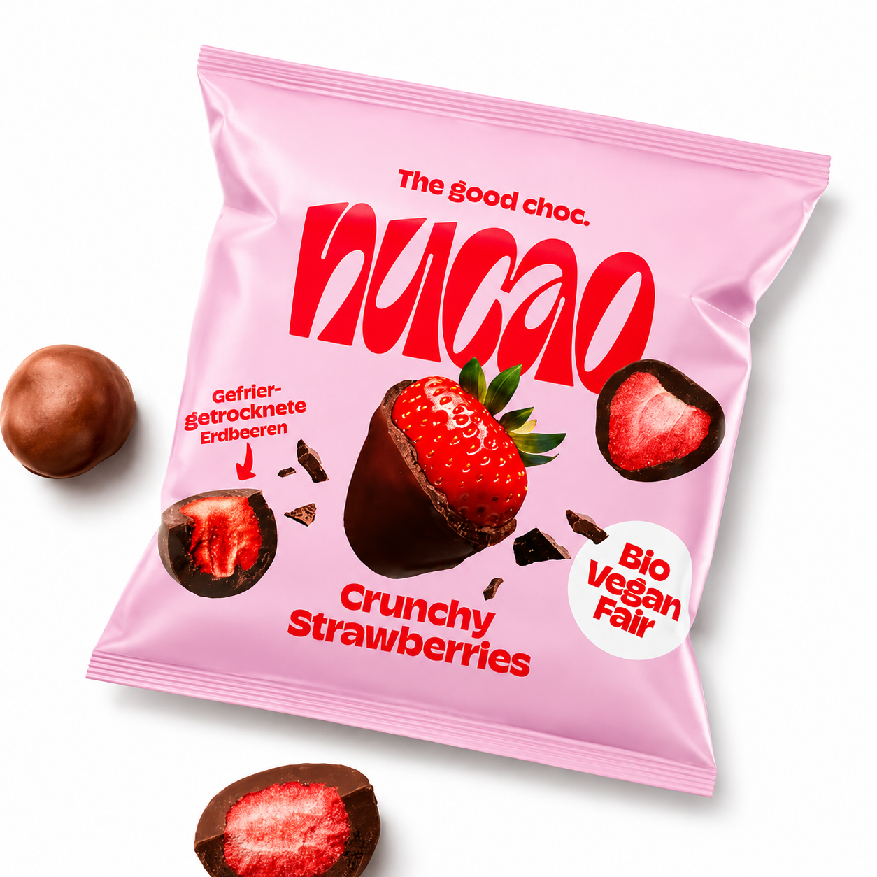 NUCAO Crunchy Strawberries 1.76 oz / 50 g