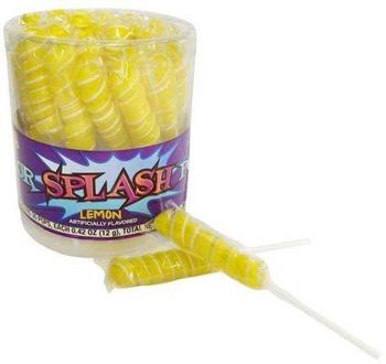 Splash Swirl Lollipops Yellow (30 Pops Per Jar)