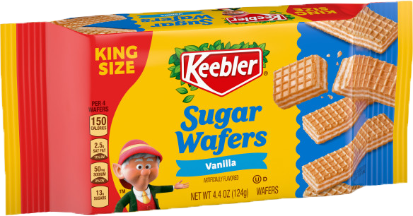 Keebler Sugar Wafer Cookies Vanilla King Size