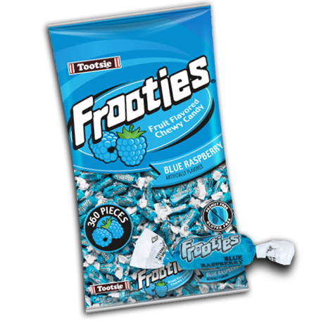 Tootsie Frooties Blue Raspberry Bite Size Wrapped (360 Pieces Per Bag)